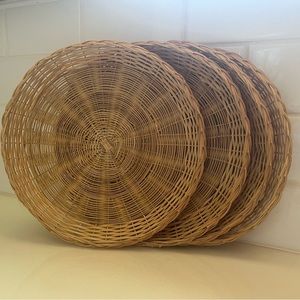 Vintage Wicker Charger Plates